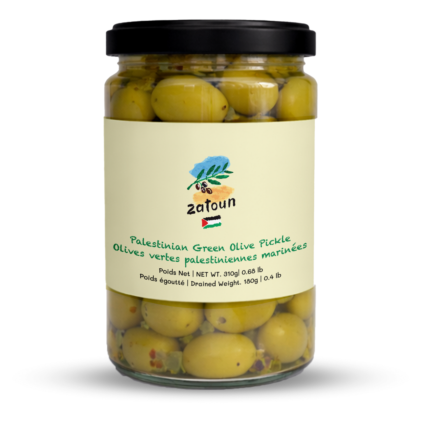 Zatoun Palestinian Green Olive Pickles