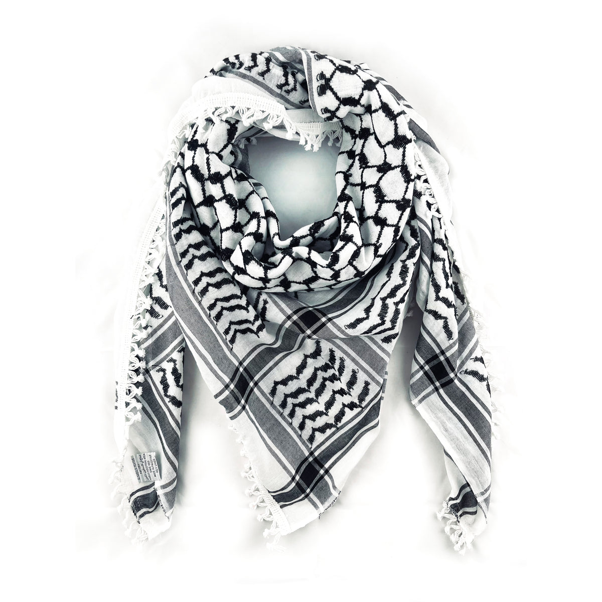 Keyiffeh Palestinian Black and White Keffiyeh – Zatoun Olive Oil from Palestine