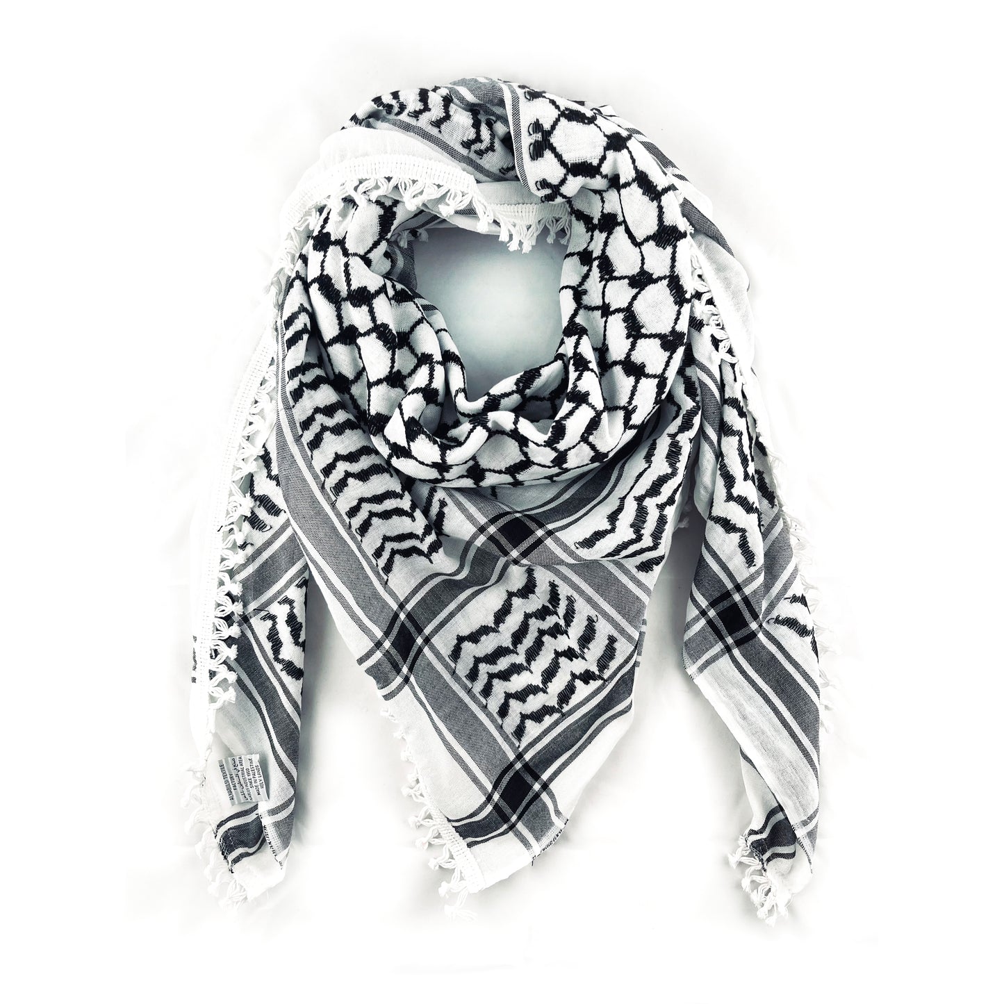 Black and white  Scarf NEW IN: Palestinian Black and White Kufiya (Made in Palestine)