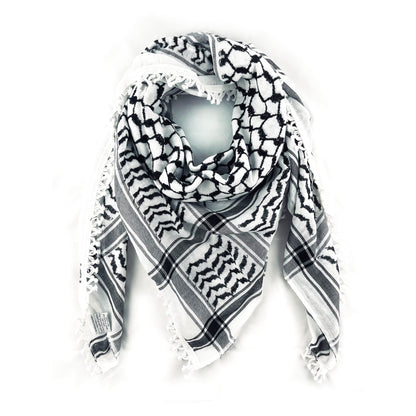 Black and white  Scarf NEW IN: Palestinian Black and White Kufiya (Made in Palestine)