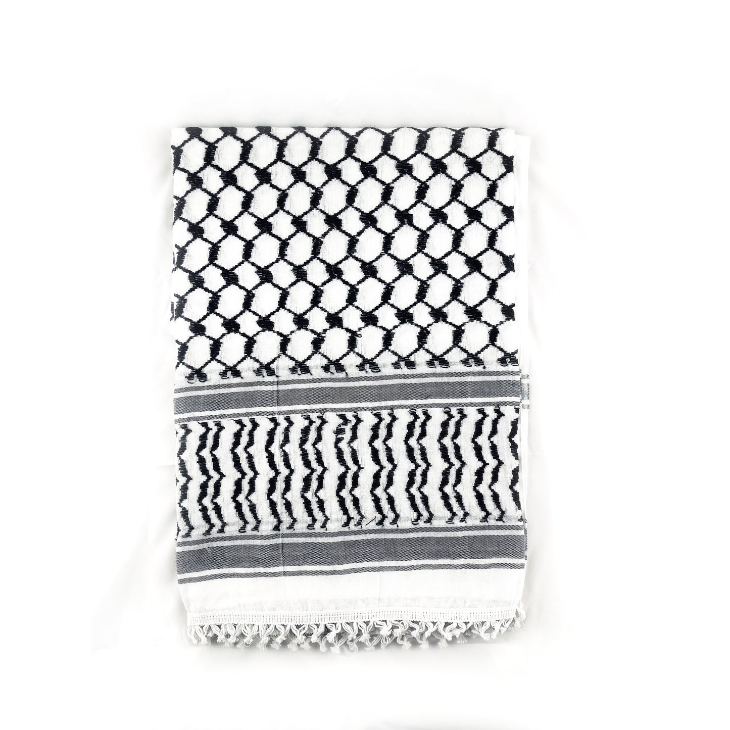 Black and white  Scarf NEW IN: Palestinian Black and White Kufiya (Made in Palestine)