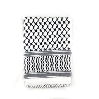 Black and white  Scarf NEW IN: Palestinian Black and White Kufiya (Made in Palestine)