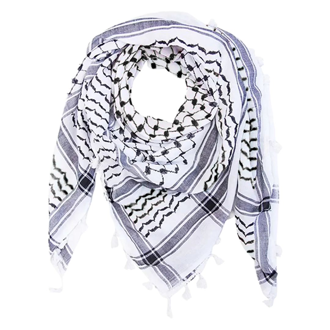 Black and white  Scarf NEW IN: Palestinian Black and White Kufiya (Made in Palestine)