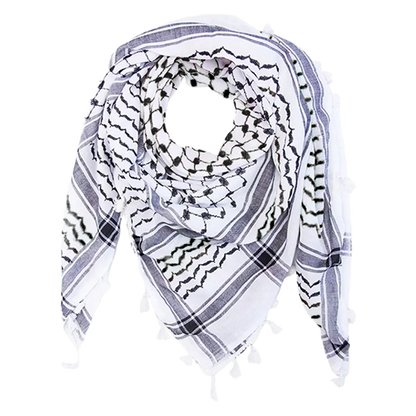 Black and white  Scarf NEW IN: Palestinian Black and White Kufiya (Made in Palestine)